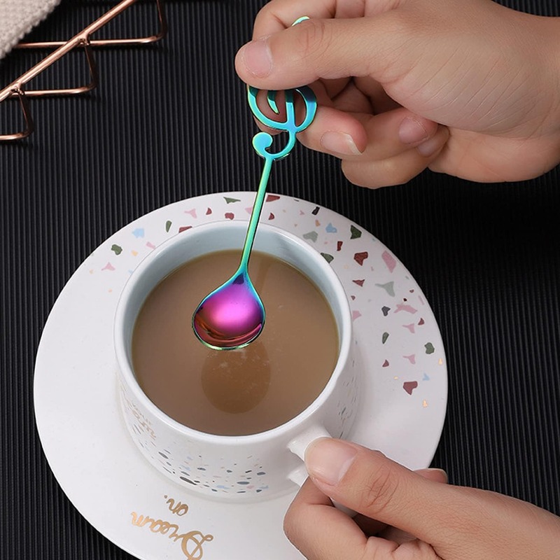 Music - 4Pcs Serving Coffee Spoons Stainless Steel