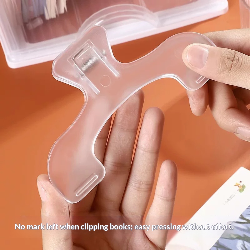 Stationery Books - Frosted Transparent Book Page Holder Clip