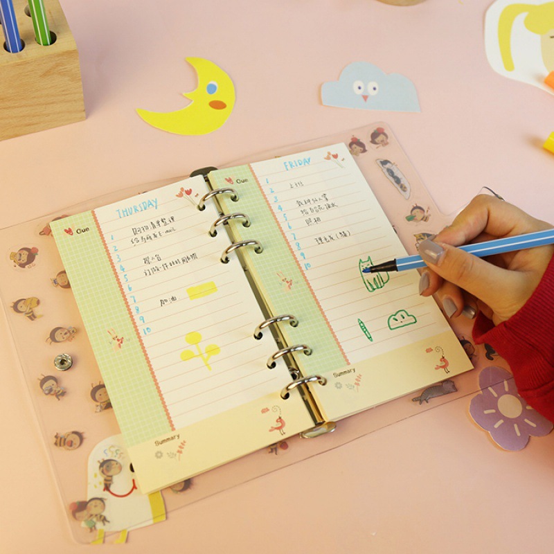 Kawayi A5 A6 Loose Leaf Notebo - A5 Spiral Dotted Grid Notebook recension och pris
