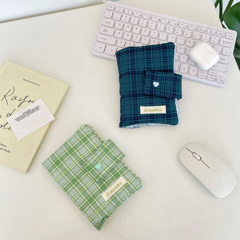 Green White Gingham Hand-journ - Stationery Books recension och pris