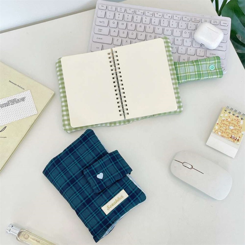 Green White Gingham Hand-journ - Stationery Books recension och pris