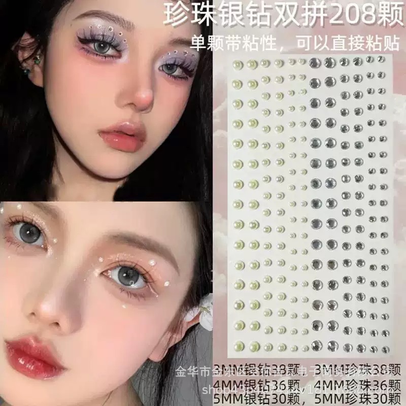 Waterproof Rhinestone Face Sti - Music recension och pris
