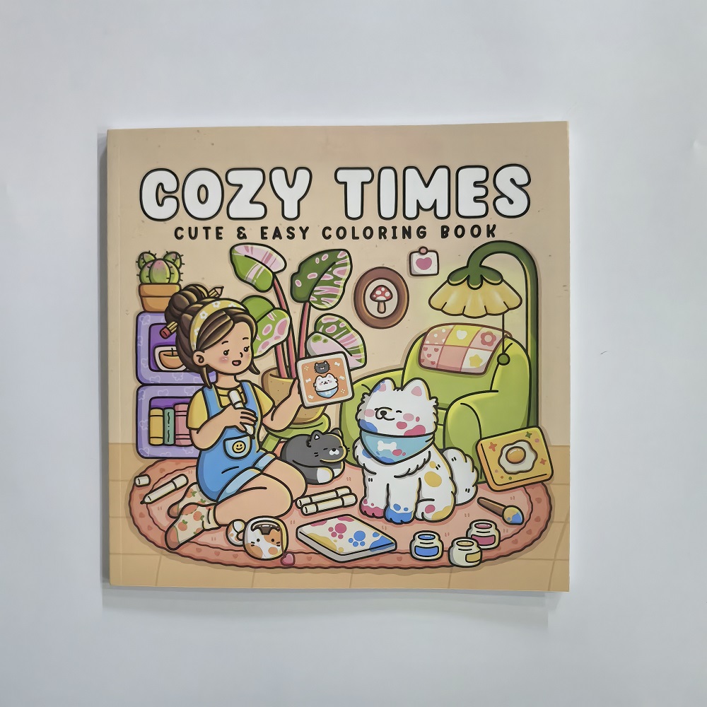 Cozy Time Cute & Easy Coloring - Adult Coloring Book Stress Relief recension och pris