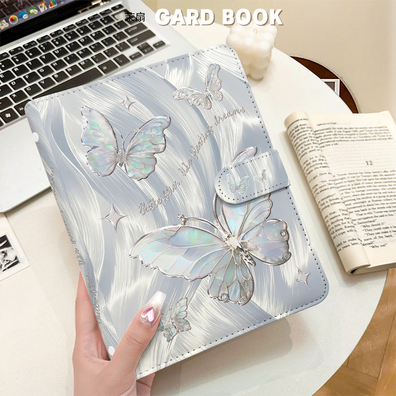 Silver Iridescent Butterfly A5 - Kpop Photo Card Binder 3 Inch recension och pris