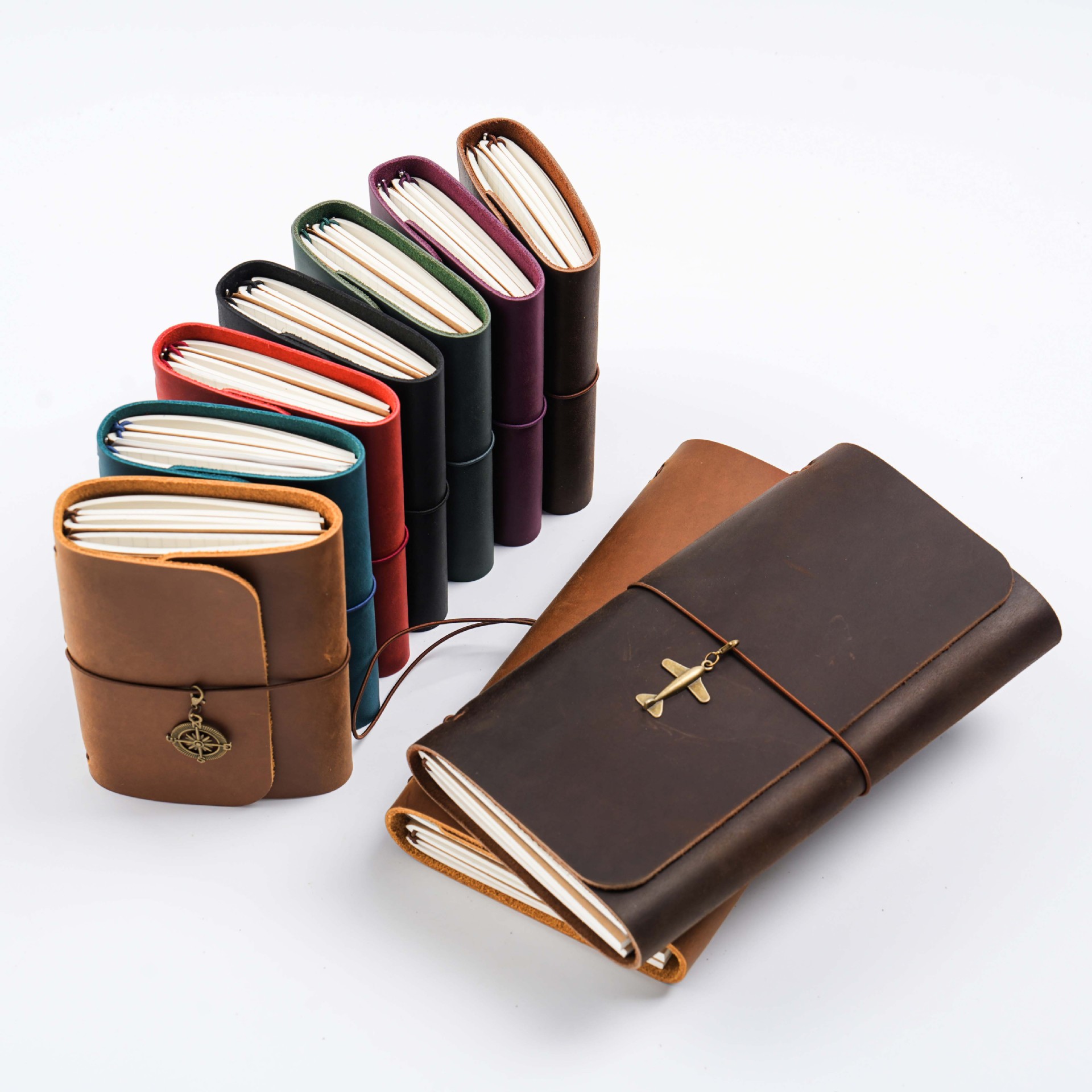 New Arrival Triple Fold TN Tra - Vintage Leather Journal Notebook recension och pris