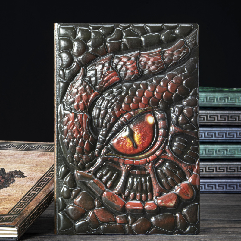 A5 Vintage Dragon Embossed Lea - Vintage Leather Journal Notebook recension och pris