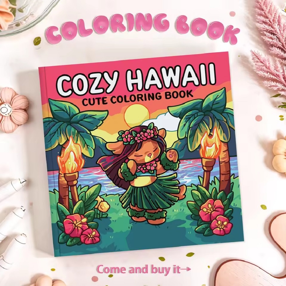 Cozy Nawaii Cute Adult Colorin - Adult Coloring Book Stress Relief recension och pris