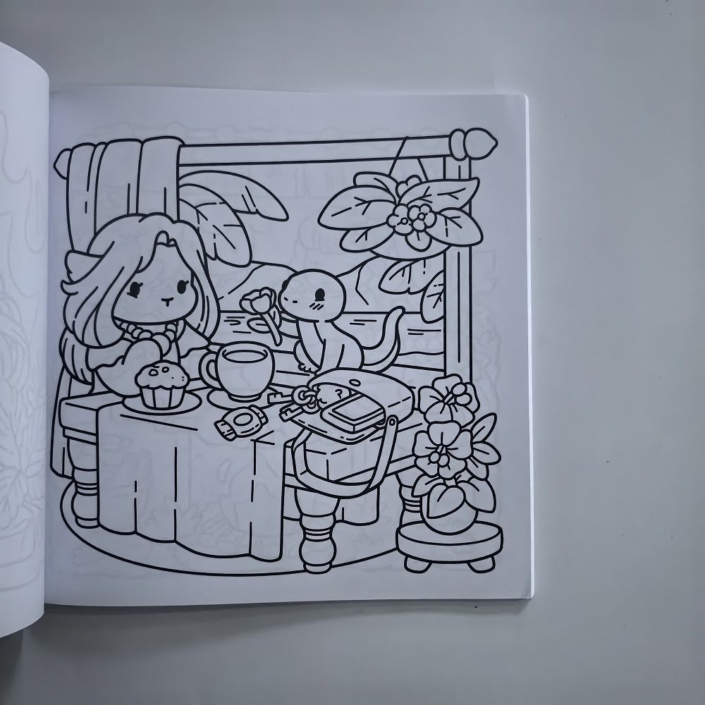 Cozy Nawaii Cute Adult Colorin - Adult Coloring Book Stress Relief recension och pris