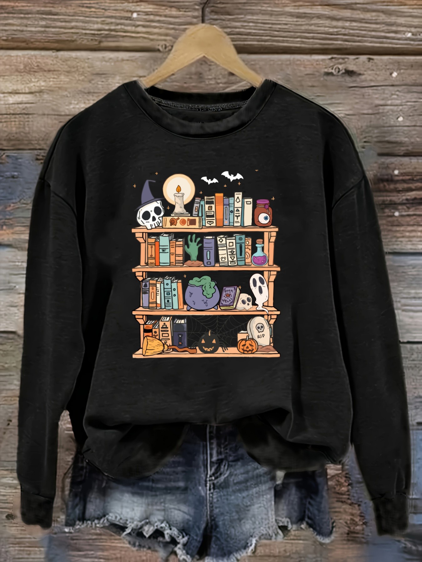 Women's Casual Long Sleeve Cre - Books recension och pris