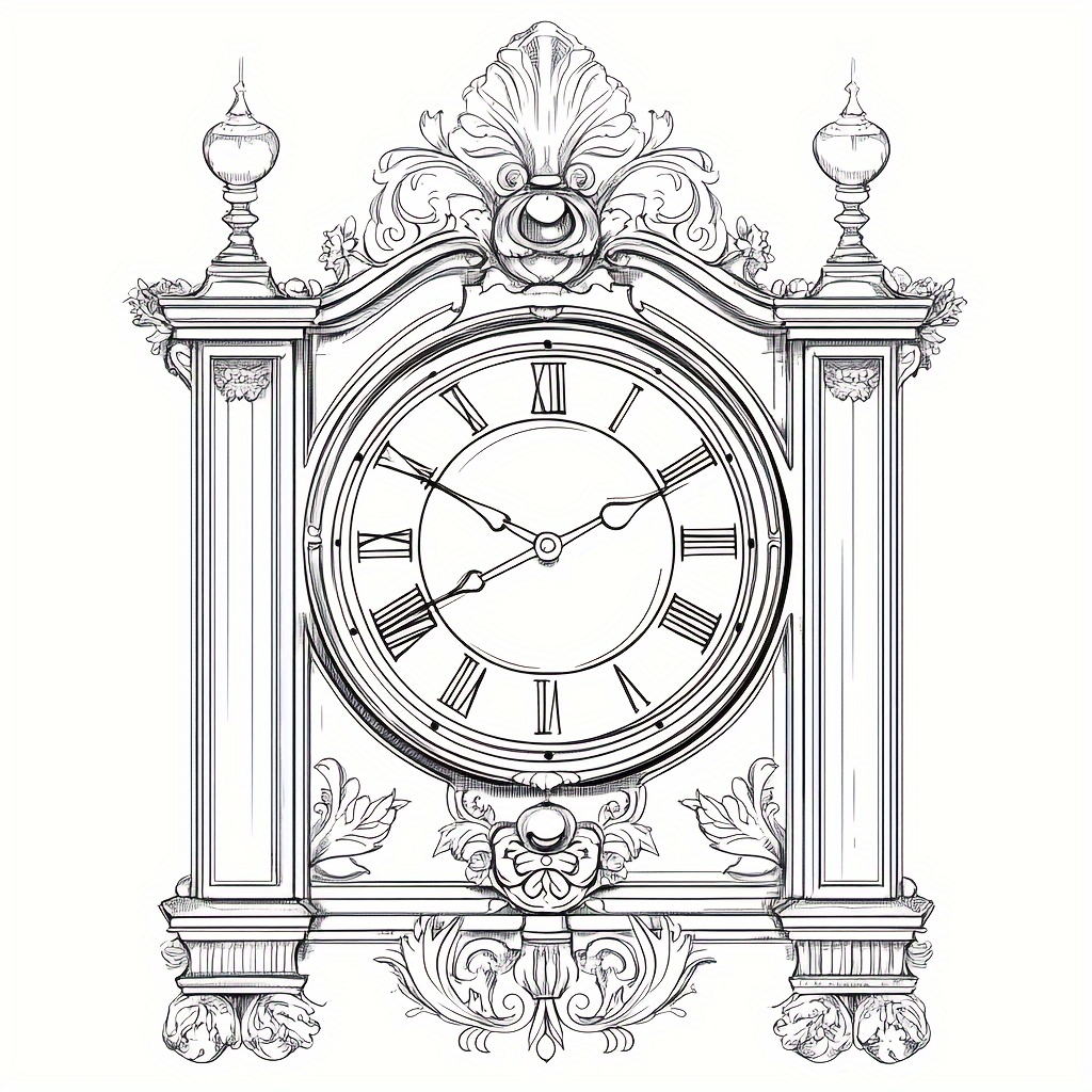 28 Pages Vintage Clocks Colori - Adult Coloring Book Stress Relief recension och pris