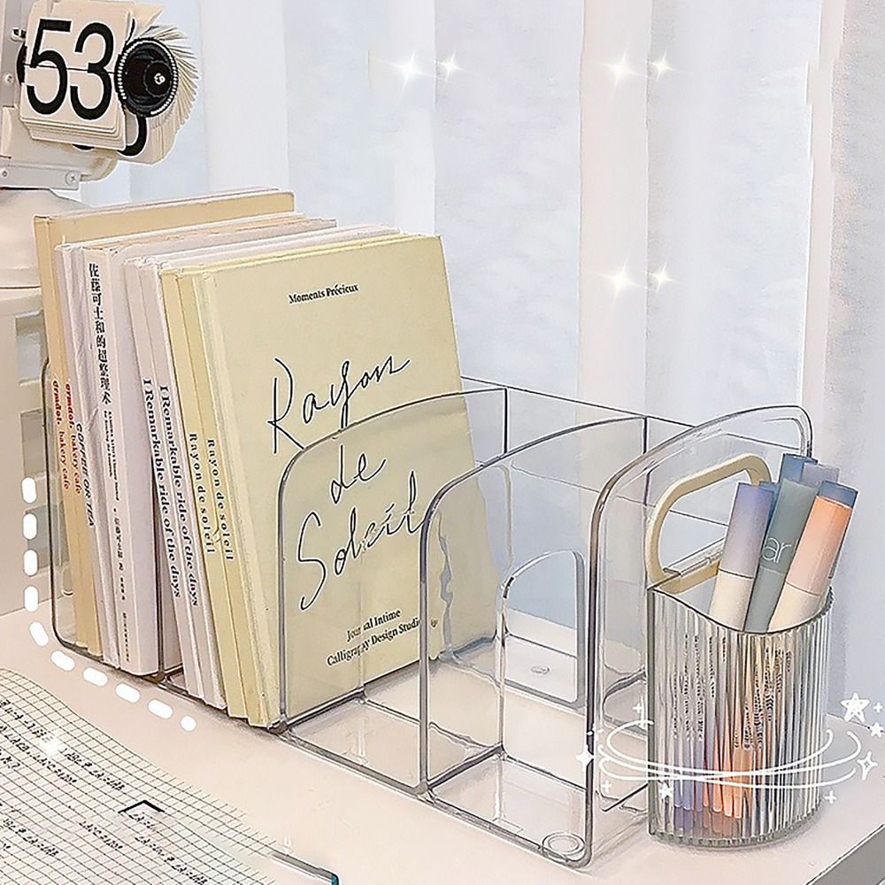 Portable Clear Acrylic Bookend - Clear Acrylic Book Stand Holder recension och pris