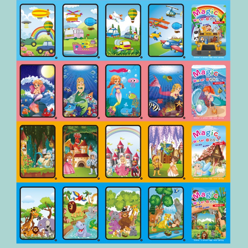 Children's Magic Water Drawing - Reusable Water Magic Coloring Book recension och pris